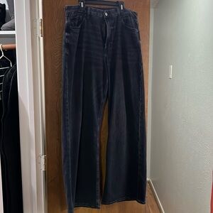 American Eagle dreamy drape stretch curvy high waisted baggy wide leg jeans